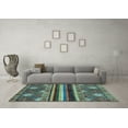 thumbnail image 3 of Ahgly Company Indoor Rectangle Abstract Light Blue Modern Area Rugs, 7' x 9', 3 of 4