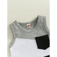 thumbnail image 5 of Coduop Toddler Baby Boy Summer Clothes,Sleeveless Contrast Color Tank Tops + Shorts Outfit Set, 5 of 9