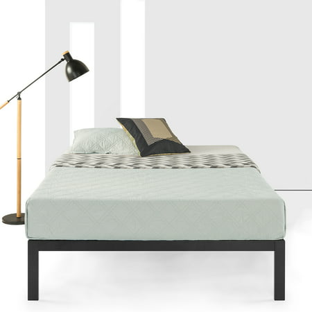 Best Price Mattress 14 Inch Heavy Duty Platform Metal Bed with Wooden Slat