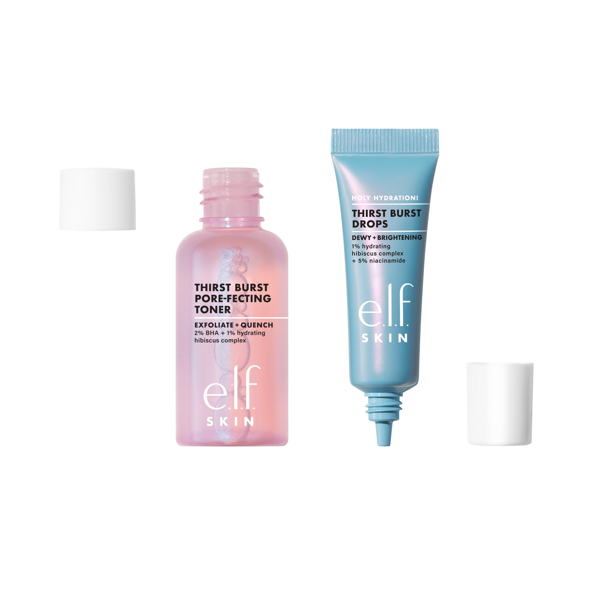 e.l.f. SKIN Thirst Burst Dew-O, Pore-fecting Toner & Thirst Burst Drops Mini Set , 2pc