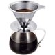 thumbnail image 1 of Taza de filtro doble de acero inoxidable (base mediana, cafetera no incluida), filtro inoxidable sin papel, filtro de mano, cafetera de goteo de vidrio, regalo de café, 1 of 5