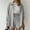 Gray, variant on successthop Summer Outfits for Women Trendy Solid Color Button Down Lapel Neck Long Sleeve Shirts and High Waist Shorts Cosy Loose Fit Pajamas Lounge Set Loungewear Summer Outfits