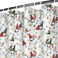 thumbnail image 3 of White Christmas Gnome and Light Pattern Shower Curtain 72"x72" ,Bathroom Decorative Shower Curtains Set with 12 Hooks,Modern Waterproof Washable Shower Curtain, 3 of 6