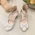 thumbnail image 2 of SACFOF Women Strappy Mary Janes Platform Chunky Heel Pumps with Bow Kawaii Shoes Patent Leather Pumps Ankle Strap Dress Shoes, 2 of 6