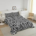 thumbnail image 3 of Erosebridal Black White Zebra Print Comforter Sets Size, Wild Animal Comforters & Duvets, Woodland Wildlife Bedding Comforter Set, Ultra Soft Room Decorative, 2-Piece, 3 of 8