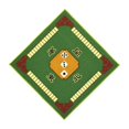 thumbnail image 1 of pitrice Mahjongg Mat Anti Slip Mahjong Accessories Tablecloth for Card Desktop Games Green 78x78cm, 1 of 6