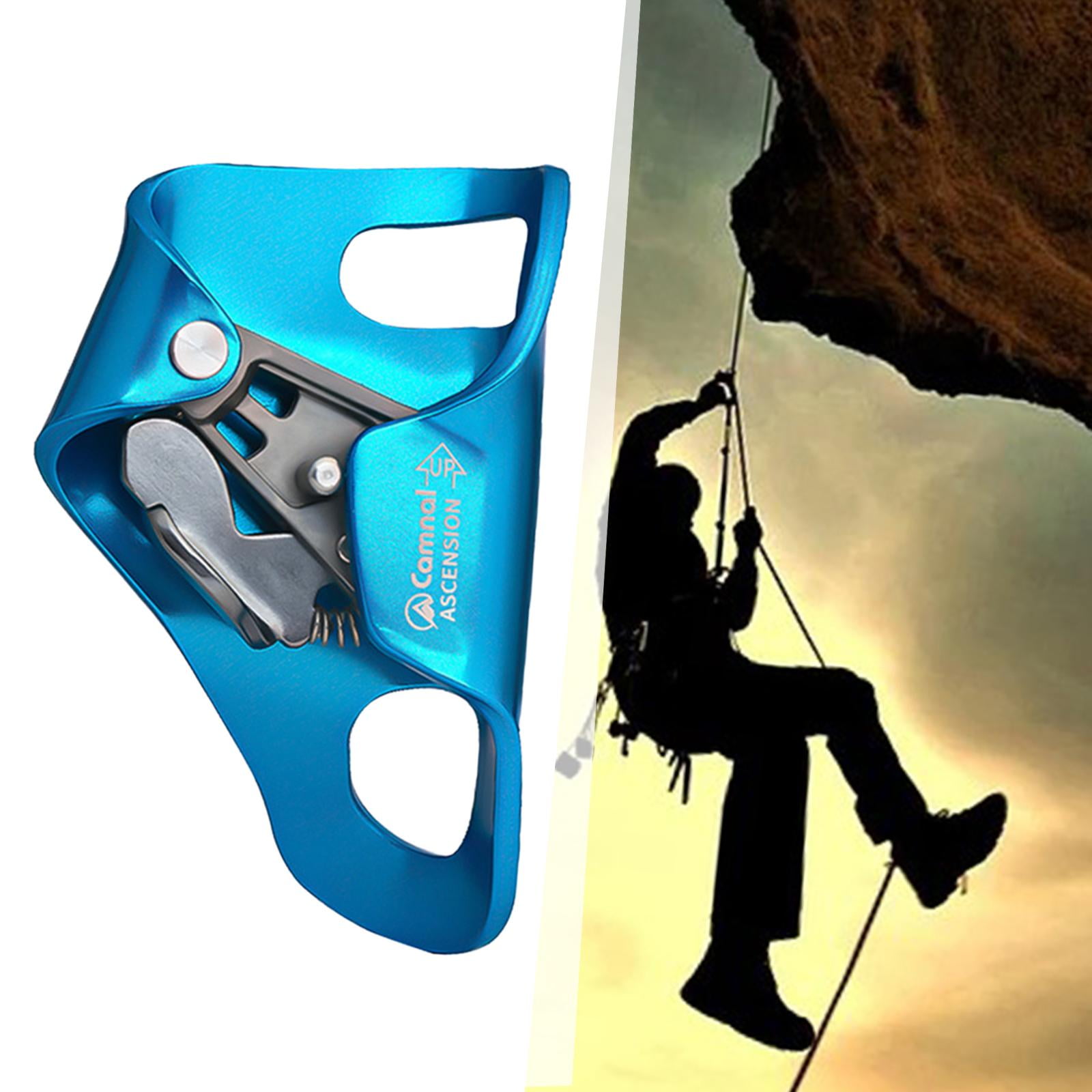 Rock Climbing Chest Ascender Rappelling Equipment, Nonslip Ascending Rigging Clamp Abdominal Riser for Caving, Tree Arborist, 10-13mm Ropes Blue