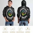 thumbnail image 6 of LAOLIUSN Novelty Tie Dye Style Hoodies for Men Spiral Streak Print Sweatshirt Pullover S-4XL, 6 of 7