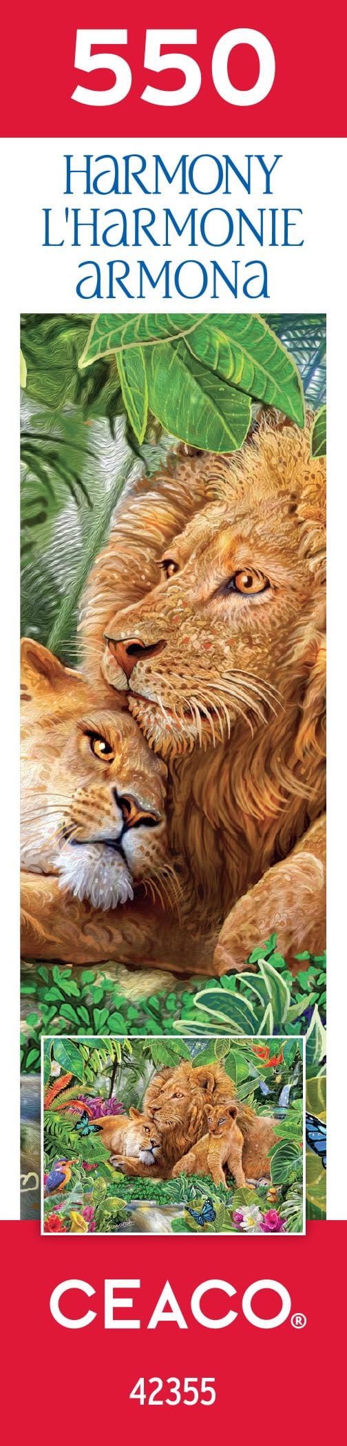 Ceaco Lion Family Disney Pixar 550 Piece Interlocking Jigsaw Puzzle