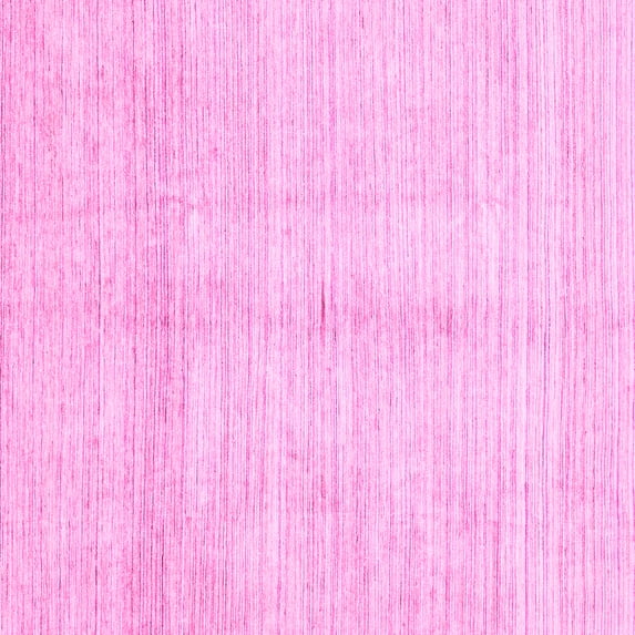 Ahgly Company Indoor Square Solid Pink Modern Area Rugs, 6' Square