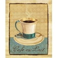 thumbnail image 2 of Paul Brent 12x14 White Modern Wood Framed Wall Art Titled - Coffee Club III, 2 of 5