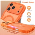 thumbnail image 5 of YINLAI iPhone 17 Pro Case Compatible with Mag-safe,Wavy Frame Hard Translucent Matte Back Shockproof Case for iPhone 17 Pro 6.3",Orange, 5 of 7