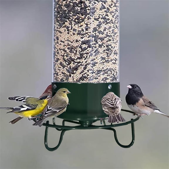 Djiypn Squirrel Proof Bird Feeder with Weight Activated Rotating Design - 5Lbs Capacity for Outdoor Suspension by Bird Watchers