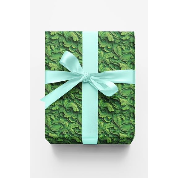 London Penny Premium Wrapping Paper - Verdant Baroque
