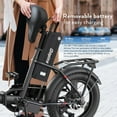 thumbnail image 5 of Vivi Electric Bike 16" x 3.0 Fat Tire Electric Bike 48V 350W Adult Folding Electric Cruiser Bike Step-Through Electric Bike 19.8MPH Commuter Electric Bike, UL2849 Certified, 5 of 13