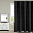 thumbnail image 4 of ajkijo Bohemian Solid Color Polyester Shower Curtain with Waterproof Design, Elegant Bathroom Decor Black, 4 of 4