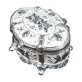 thumbnail image 2 of Bosquejo de la caja del anillo de la joyería de lujo contenedor decorativo de almacenamiento de boda organizador del tesoro del tesoro para colgantes plateado, 2 of 8
