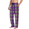 thumbnail image 2 of FORMRS Mens Pajama Pants with Pockets Cotton Sleepwear Lounge Bottoms Sizes S-2XL, Gold and Green Floral Pattern, 2 of 7