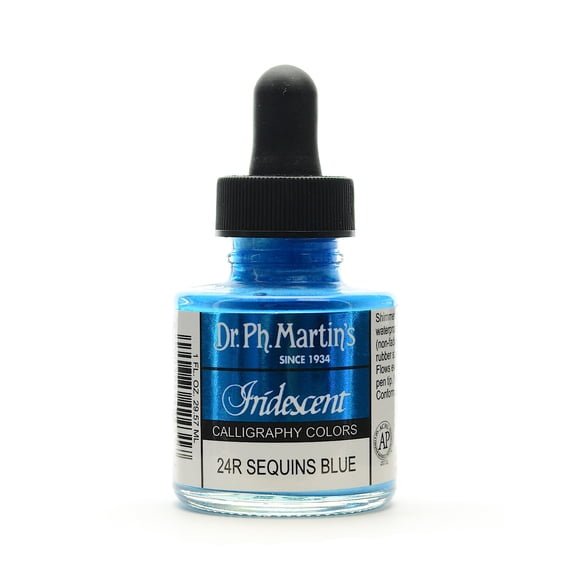 Iridescent Calligraphy Colors 1 oz. sequins blue (pack of 2)