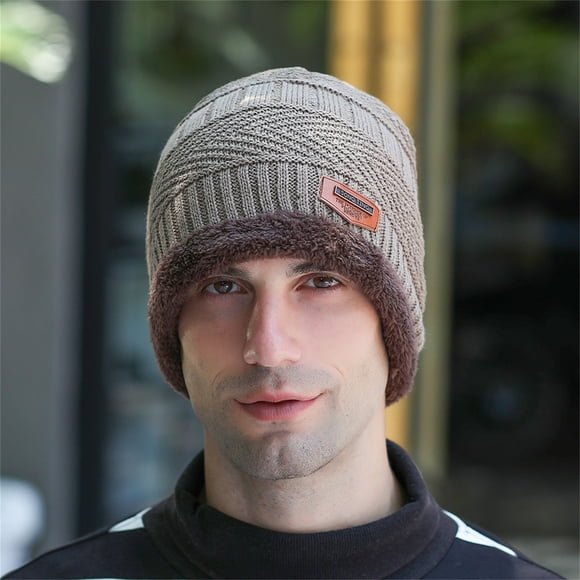 Black Friday TIMIFIS Winter Hats For Men Men And Women Winter Hat Cap Collar Set Plus Velvet Thick Knit Hat And Muffler Christmas Gifts