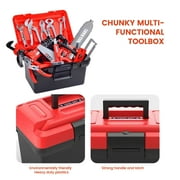 ALLJOY 55pcs Kids Tool Set,Pretend Play Construction Toys with Tool Box & Electronic Toy Drill Christmas Birthday Gift for Toddlers Boys Girls