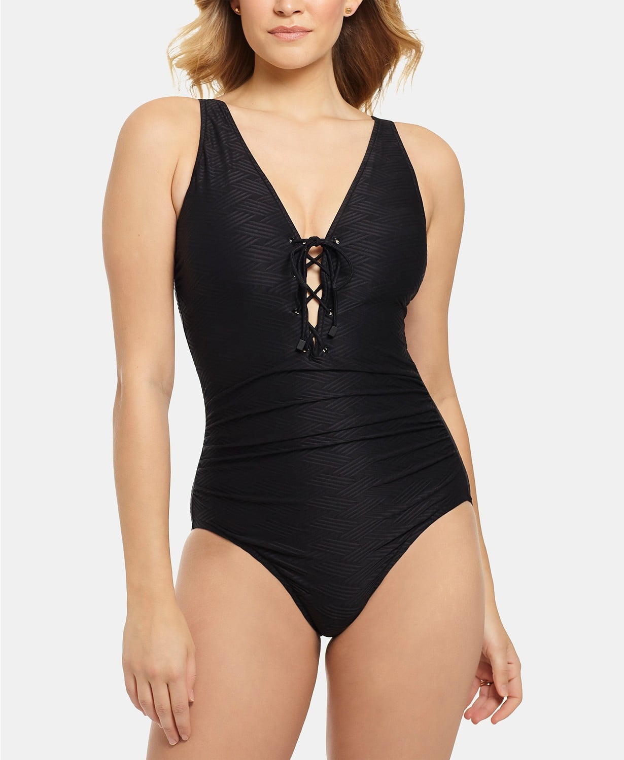 lace front one piece swimsuit