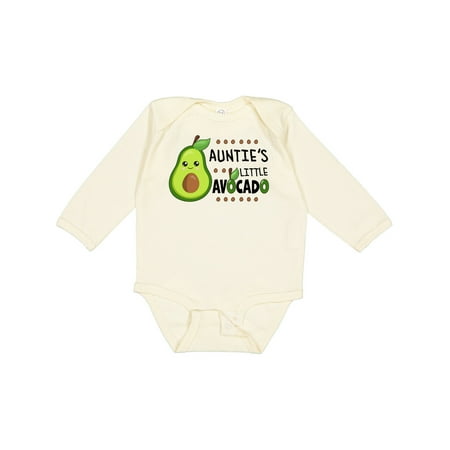 

Inktastic Auntie s Little Avocado with Cute Baby Avocado Gift Baby Boy or Baby Girl Long Sleeve Bodysuit