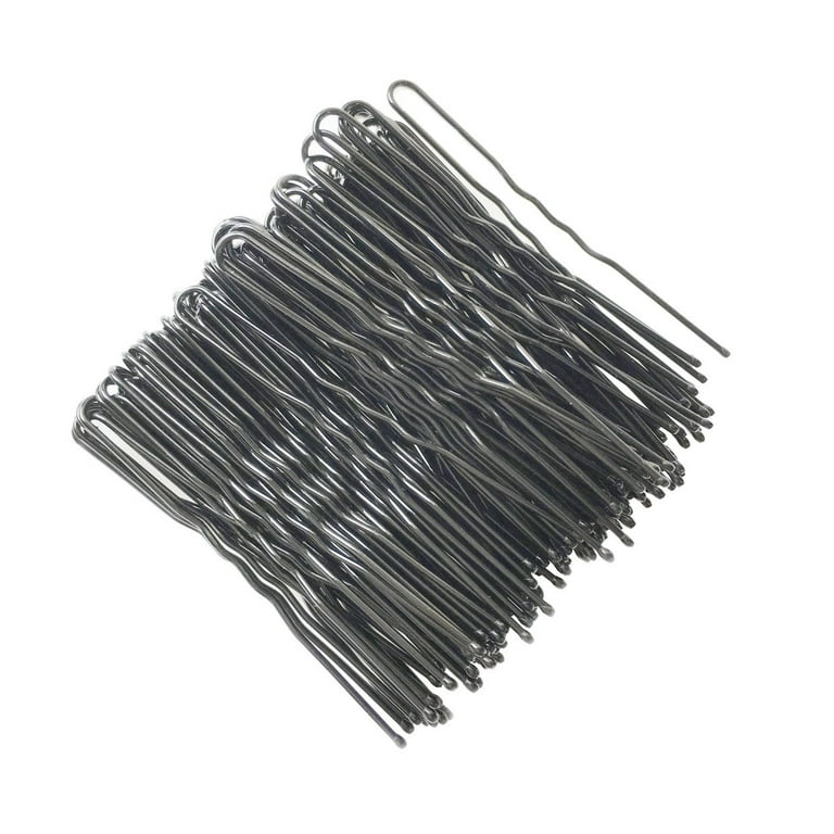 Real Style Mixed Shapes Black Jean Wire Bobby Pins 4pk