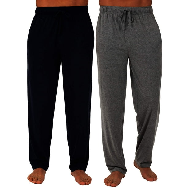 Fruit of the Loom Men's and Big Men's 2pack Jersey Knit Sleep Pant
