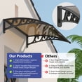 thumbnail image 4 of “48x60-120'' Window & Door Awning Exterior, UV/Rain/Snow Protection, UPF 50+ Polycarbonate Overhang Canopy with Drainage, for Door Entrance/Patio/Porch/Deck, 4 of 8