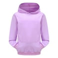 thumbnail image 1 of GDREDA Chandails à Capuche Classiques Unis pour Jeunes, Doux, Chandails à Capuche à Enfiler pour Enfants (Violet, 8-9 Ans), 1 of 4