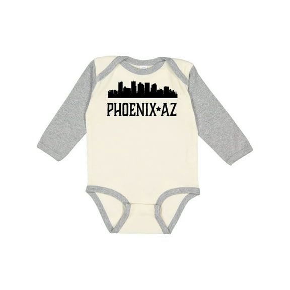 Inktastic Phoenix Arizona City Skyline Boys or Girls Long Sleeve Baby Bodysuit