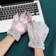 thumbnail image 5 of Guantes de garra de gato 2021 para mujer, invierno, lindos, sin dedos, gruesos y cálidos, con forma de pata de oso, guantes de felpa de medio dedo, guantes de felpa de invierno sin dedos, 5 of 6
