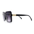 thumbnail image 3 of Womens Oversize Rimless Shield Butterfly Designer Chic Sunglasses Black Smoke, 3 of 4