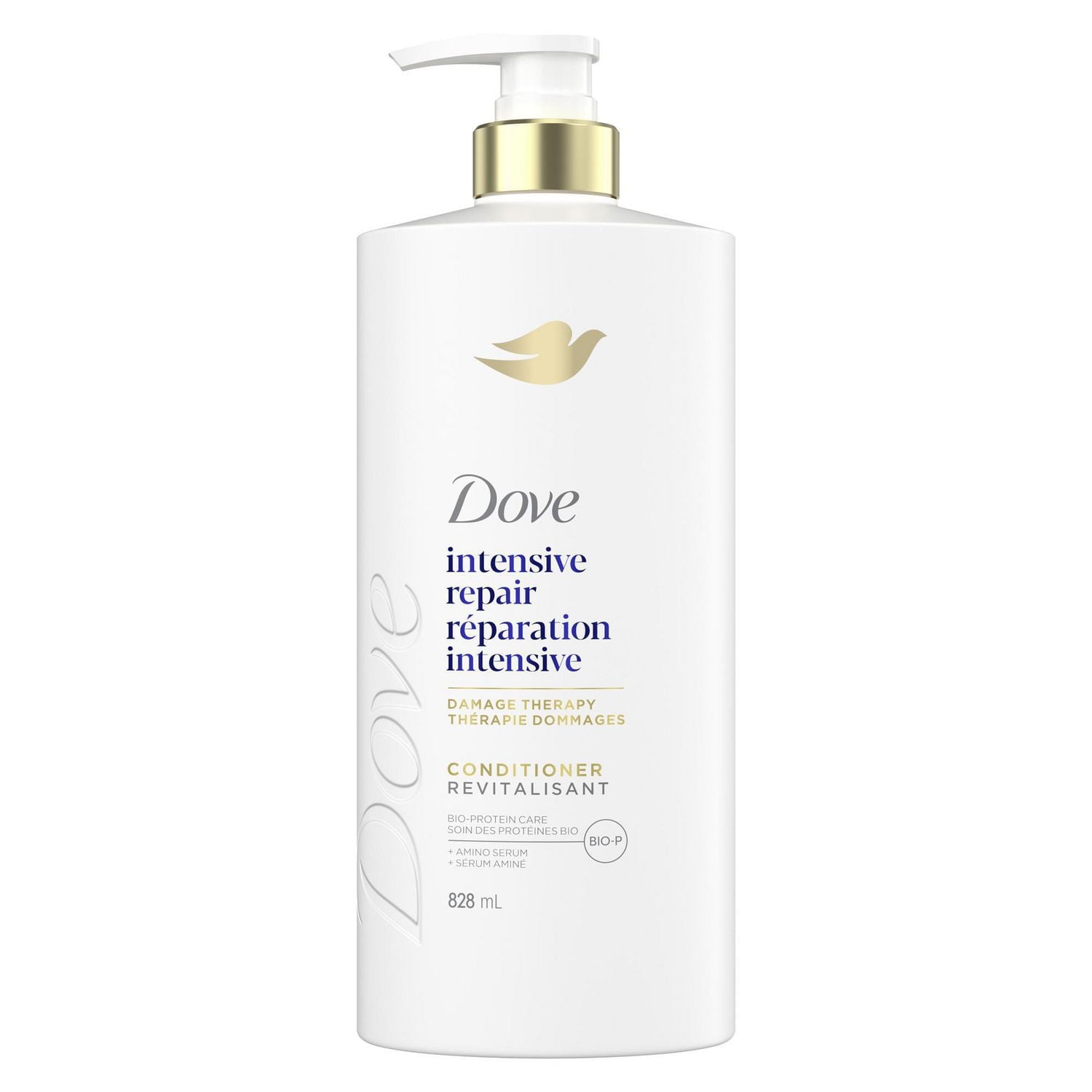 Dove Réparateur Intensif Après-shampoing pour Cheveux Abîmés avec Soin Bio-Protéine Liquide, 828mL
