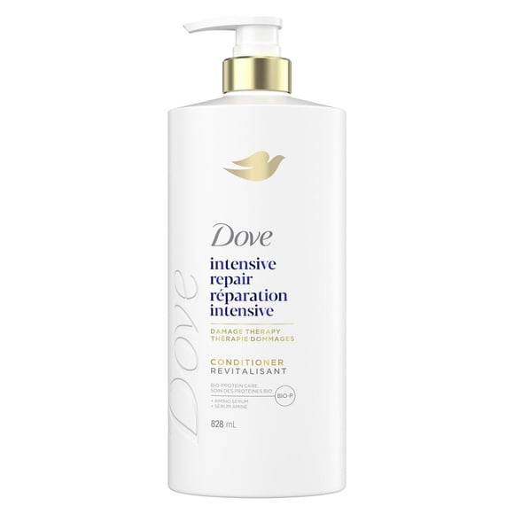 Dove Réparateur Intensif Après-shampoing pour Cheveux Abîmés avec Soin Bio-Protéine Liquide, 828mL