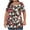 Hot Pink, variant on T Shirt for Women Loose Square Neck Short Sleeve Floral Print T Shirt Plus Size Blouse Red 4XL