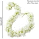 thumbnail image 3 of Guirnalda de ratán con flores de cerezo artificiales | Enredadera colgante de 180 cm en rosa, amarillo y blanco | Decoración para interiores, hogar, árbol de Navidad, chimenea y fiesta de Acción de, 3 of 7
