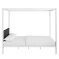 thumbnail image 5 of Modway Raina Powder Coated Sturdy Steel Queen Canopy Bed Frame in White/Gray, 5 of 5