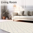 thumbnail image 2 of ODIKA 2'x3' Machine Washable Non-Slip Area Rug, Elegant Trellis Motif with Interlocking Lattice and Subtle Contrast High Traffic Rug, Beige, 660500, 2 of 7