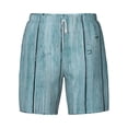 thumbnail image 4 of Lsque Mens Swim Trunks Turquoise Wooden1 Pattern - Bathing Suit Compression Liner - Beach Swim Shorts Swimwear - (S-3XL) - Stretch Quick Dry -XX-Large, 4 of 9