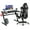 Black/White, variant on Goplus Z-Shaped Racing Style Desk &  Massage Gaming Chair Set for Home Office Red