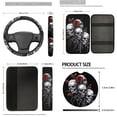 thumbnail image 5 of Uorisanigo Cool Skulls Interior Accessories 18 Packs for Men,Front Back Seat Cover Full Set+Seat Belt Pads+Steering Covers+Coasters+Armrest Covers+Headrest+Shift Knob+Hand Brake Cover+Key Chains, 5 of 7