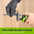 thumbnail image 4 of Greenworks PowerAll 24V 1" Reciprocating Saw with 2.0 Ah Battery, 30W Charger, and Blade, 4 of 18
