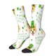 thumbnail image 1 of Fotbe happy dog. St. Patricks Day Calcetas Largas con Estampado para Hombre y Mujer – Calcetas de Compresión Transpirables y Elásticas, Viajar y Uso Diario Talla 5-11, 1 of 6