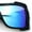 Black - Blue Mirror, variant on Super Loud Showy XL Oversized Thick Temple Wrap Shield Plastic Sunglasses [Black - Blue Mirror]