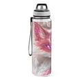 thumbnail image 2 of BZSMCE Sport Bottle Pink Fox with Glowing Eyes Outdoor sports Water Bottle Size: 10.4x3in, 2 of 7