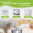thumbnail image 3 of TSV 20pcs Cat Dog Water Fountain Filters, Pet Dispenser Sponges Replacement Fits for PETLIBRO 84oz (PLWF005/PLWF105/PLWF115), 3 of 7