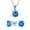 Blue-Dec, variant on Womens Traditional Bridal Necklace Set with CZ Gemstone Earrings in Sterling Silver