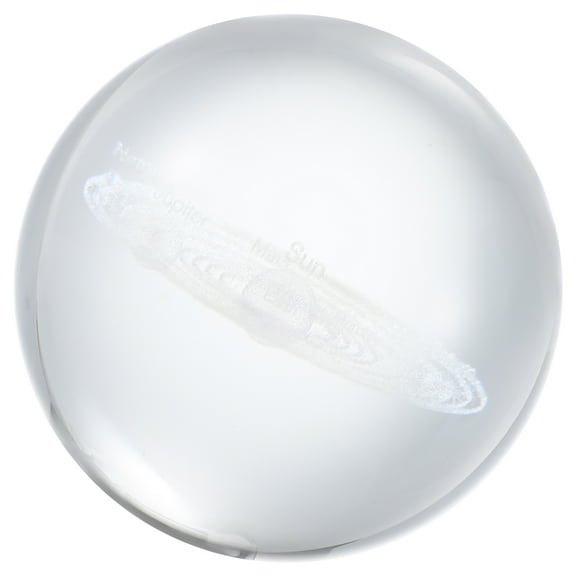 ONAPARTER 3D Solar System Crystal Ball Clear Planet Educational Ball Cosmic Model Engraved Glass Ball Sphere for Home Living Room Office Decor （As Shown）